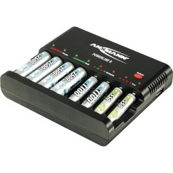 Ansmann Cargador de batería Powerline para 8 pilas AA O AAA NiMH y NiCd