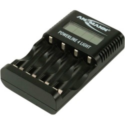 Ansmann Cargador de batería Powerline para 4 pilas AA O AAA NiMH y NiCd