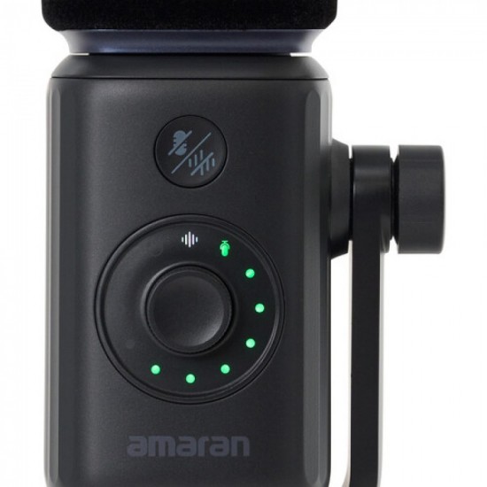 Amaran Kit de micrófono y soporte de escritorio supercardioide  (Charcoal)