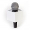 Benchmark R300275W Portalogo "Micflag" Blanco Rectangular para Micrófono de mano 7,62cm x 7cm