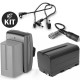 Kit 2 Baterías F960 para Blackmagic Design Pocket Cinema Camera HD / 4K / 6K