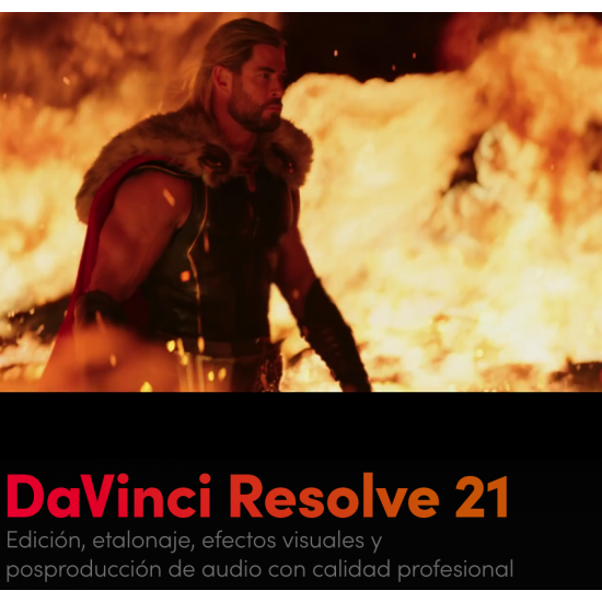 Blackmagic DaVinci Resolve 21 Licencia (Tarjeta de Activación) Studio 