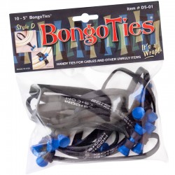 Bongo Ties Azure Grip para Organizar Cables Pack de 10 (azul)