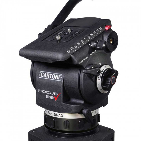 Cartoni Kit Video EFP Cabezal Focus 22 con trípode de Carbono de 2 Secciones estrella media