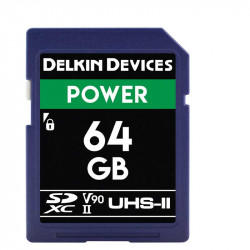 Delkin Devices Power SDXC 64GB V90 8K UHS-II U3 Lectura 300MB/s / 250MBs