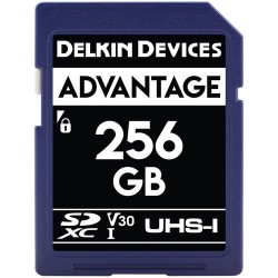 Delkin Devices Advantage SDXC 256GB V30 UHS-I U3 Lectura 90MB/s / 90MBs