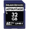 Delkin Devices Advantage SDHC 32GB V30 UHS-I U3 Lectura 90MB/s / 90MBs