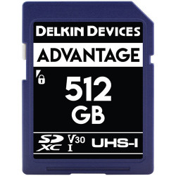Delkin Devices 512GB Advantage UHS-I SDXC Memory Card  Lectura 100 MB/S / Escritura 80 MB/S