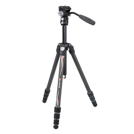 E-Image TC204 Trípode compacto profesional con cabezal fluido cap. 5kg
