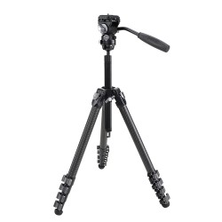 E-Image TC205B Trípode compacto profesional con cabezal fluido cap. 5kg