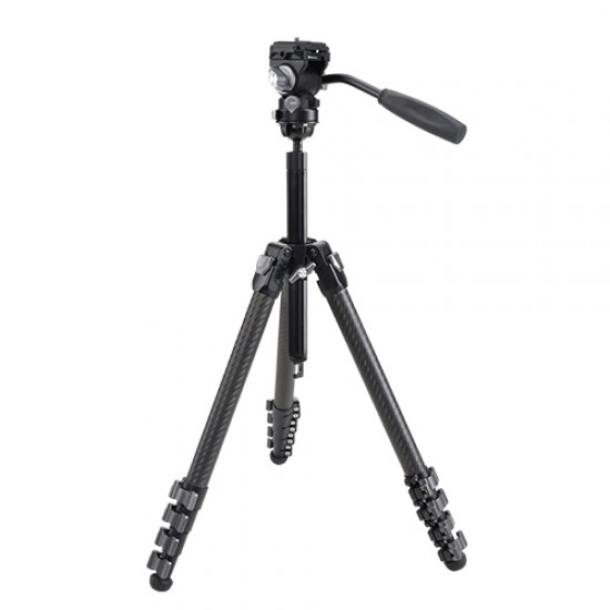 E-Image TC205B Trípode compacto profesional con cabezal fluido cap. 5kg