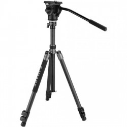 E-Image TC604 Trípode carbón con cabezal fluido cap. 3kg