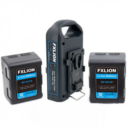 FXlion BP-M150-Q280B 2 BP-M150 Baterías  V-Mount Mini 148W/h Cuadrada y cargador rápido