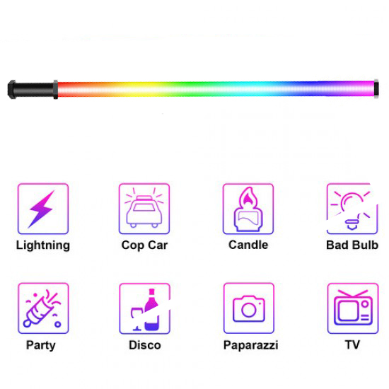 GVM BD100 tubo de luz led RGB (77cm)
