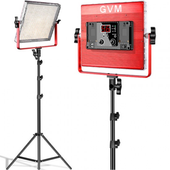  GVM MB832-2L kit 2 luces LED de panel para Estudio Bi-Color con Stand