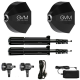 GVM P80S-II Kit de 2 LEDs Compactos 5600K con alto CRI de 97 con Softbox