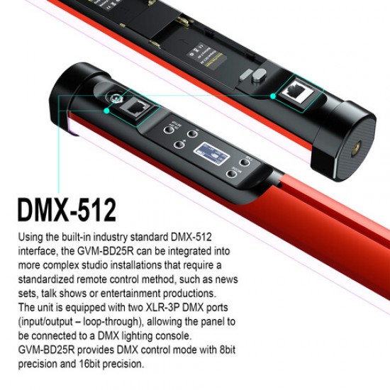 GVM BD45R Tubo de Luz Led Bi-Color RGB  (48")