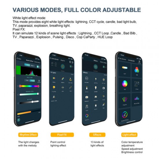 GVM BD45R Tubo de Luz Led Bi-Color RGB  (48")