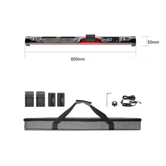 GVM BD25R Tubo de Luz Led Bi-Color RGB  (24")