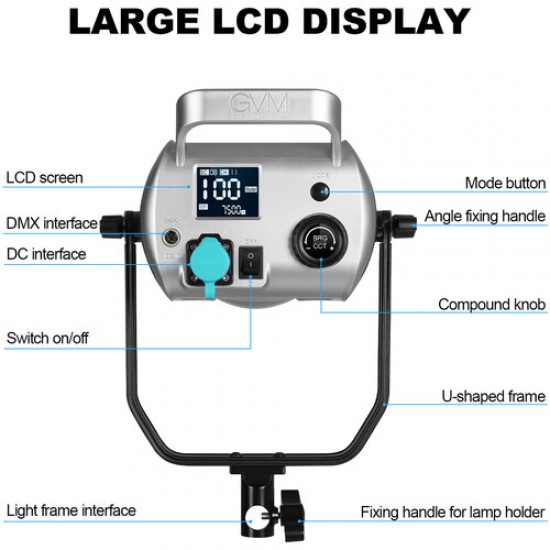 GVM SD300D Foco LED Bi-Color Video Spotlight