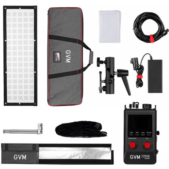 GVM Panel de luz LED bicolor ZipTile Z200B de 1 x 3