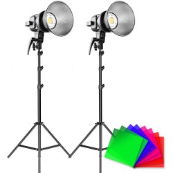 GVM P80S-II Kit de 2 LEDs Compactos 5600K con alto CRI de 97