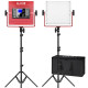 GVM R50R288-2L Kit de 2 LED Soft Light Compacta Bi-Color & RGB