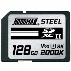 Hoodman SDXC 128GB V90 8K UHS-II U3 Lectura 300MB/s / 256MBs