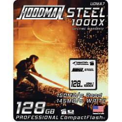Hoodman HS7CF128 Tarjeta Compact Flash UDMA 7 RAW de 128GB 1000x