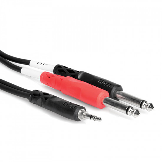 Hosa CMP-153 Cable Stereo mini plug 3.5mm a 2 Plug mono 1/4" (90cm)