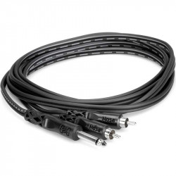 Hosa CYR-103 Cable Audio 3mts  PLUG 1/4" TS  a 2 RCA mono