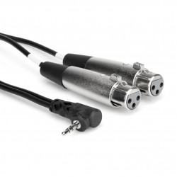 Hosa CYX-402F Cable en Y doble XLR hembra a estéreo mini plug  60cm