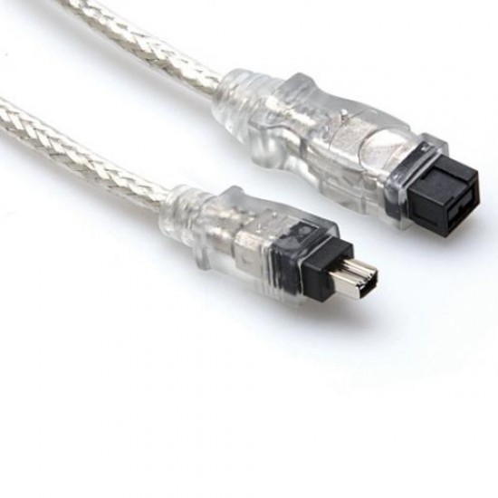 Hosa FIW-94-110 Cable DV FireWire de 4 pines a 9 pines  3Mts