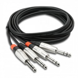 Hosa HSS-015X2 Cable Dual Audio Balanceado PLUG 1/4" TRS  4,5mts