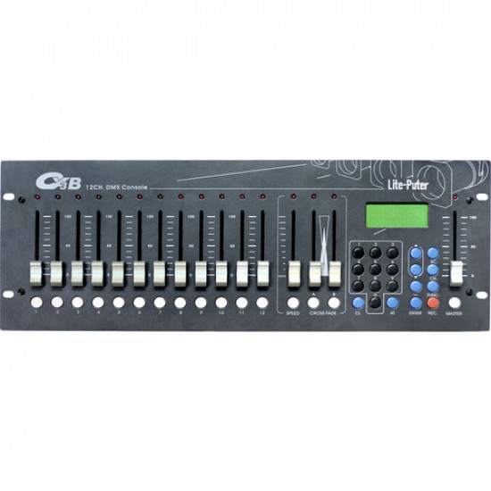 Ikan Lite-Puter Consola de iluminación DMX de 12 canales