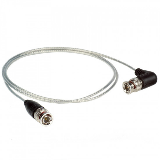Ikan Cable SDI 45cm corto y delgado con Conector BNC Standard / 90 grados