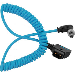 Kondor Blue Coiled D-Tap to Locking DC 2.5mm Right-Angle Cable 41 cm 127