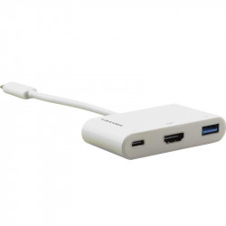 Kramer Adaptador USB-C a HDMI hasta 4K @ 60Hz (4: 4: 4) y USB 3.0 y cable adaptador PD
