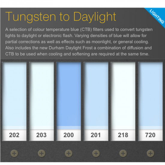 Lee Filters Juego de filtros de Conversion de Tungsten a Daylight Pack 30cm