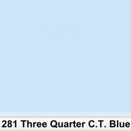 Lee Filters 281S Pliego 3/4 C.T.Blue 50cm x 60 cm