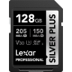Lexar Media LSDSIPL128G Professional Silver Plus 128 GB SDXC UHS-I  Memory Card  Lectura 205 MB/S / Escritura 150 MB/S.
