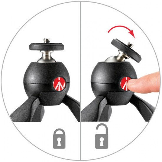 Manfrotto MTPIXIMII-B PIXI Mini Trípode de mesa