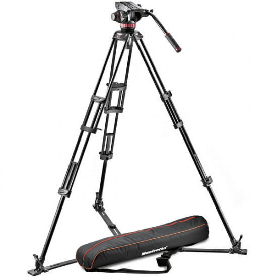 Manfrotto MVH502A,546GB-1 Cabezal 502HD con trípode 546GB y bolso