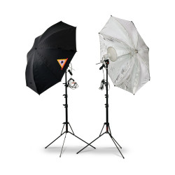 Photoflex Kit FirstStudio 2 Luces 250W con Sombrillas Ajustables