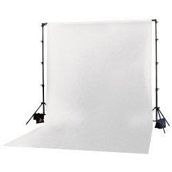 Photoflex Tela  / Telón para BackDrop 3 x 6 m Blanco (Solo tela no incluye atriles)