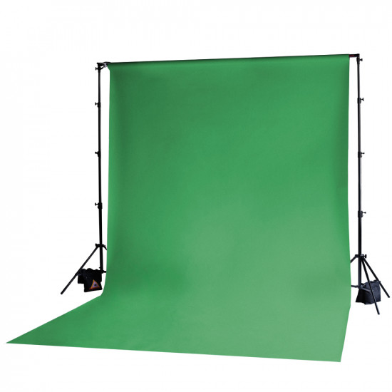 Photoflex Tela / Telón para BackDrop 3m ancho x 3,6 m largo Verde Chromakey (Solo tela no incluye atriles)