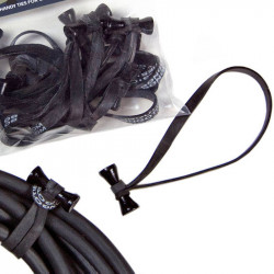 Bongo Ties Grip para Organizar Cables Pin negro Rubber Pack de 10