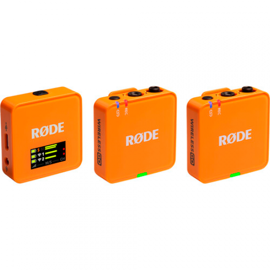 Rode Wireless GO G3 Kit de 2 Mic inalámbricos + Grabadores 32 bit (Orange)