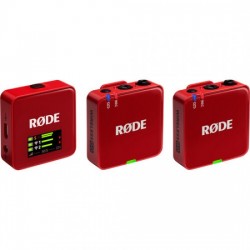 Rode Wireless GO G3 Kit de 2 Mic inalámbricos + Grabadores 32 bit (Rojo)