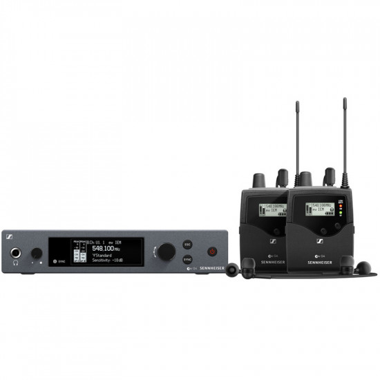 Sennheiser EW IEM G4 Twin Sistema Inalámbrico in ear con audífonos IE4  (A1: 470 a 516 MHz) 
